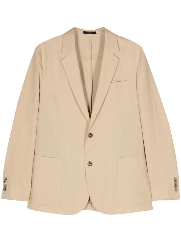 Paul Smith single-breasted linen blazer - Neutrals Cover