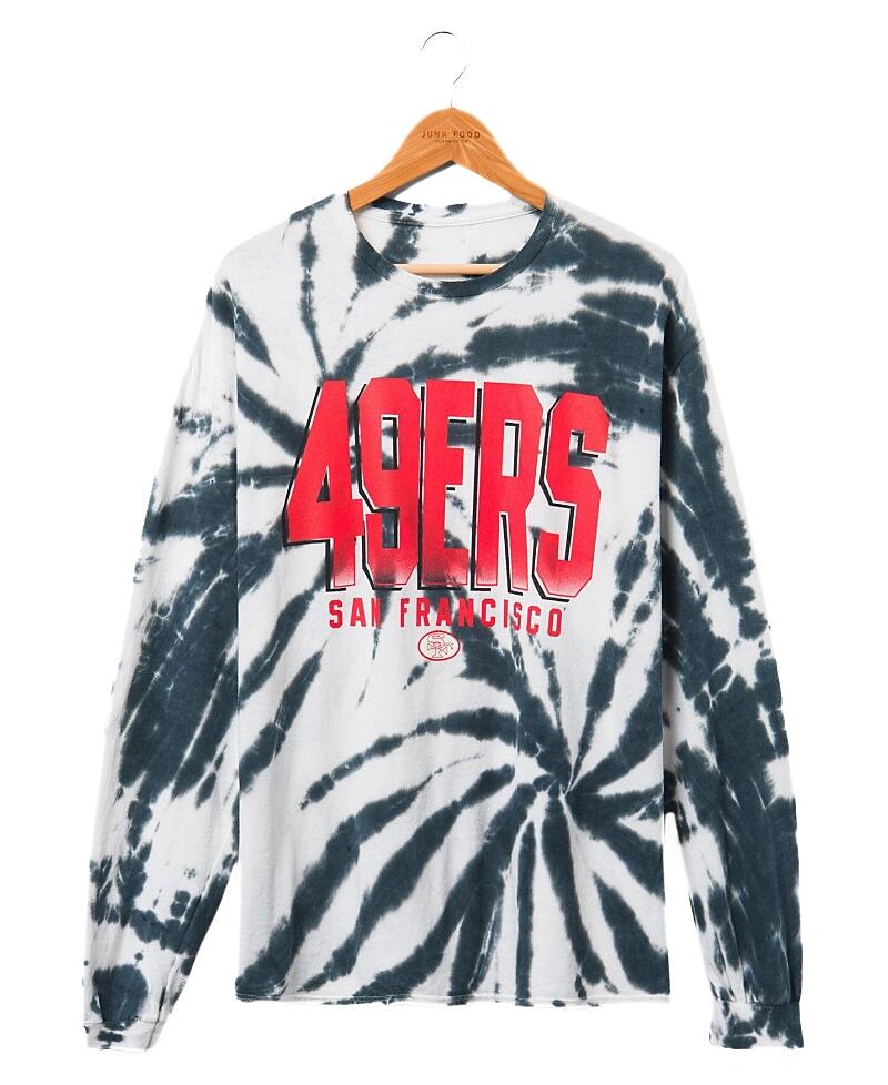 Junk Food Clothing Unisex Nfl San Francisco 49ers Game Time Tie Dye Long Sleeve Cover