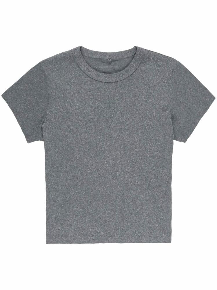 Alexander Wang Shrunk glittered T-Shirt - Grey Cover