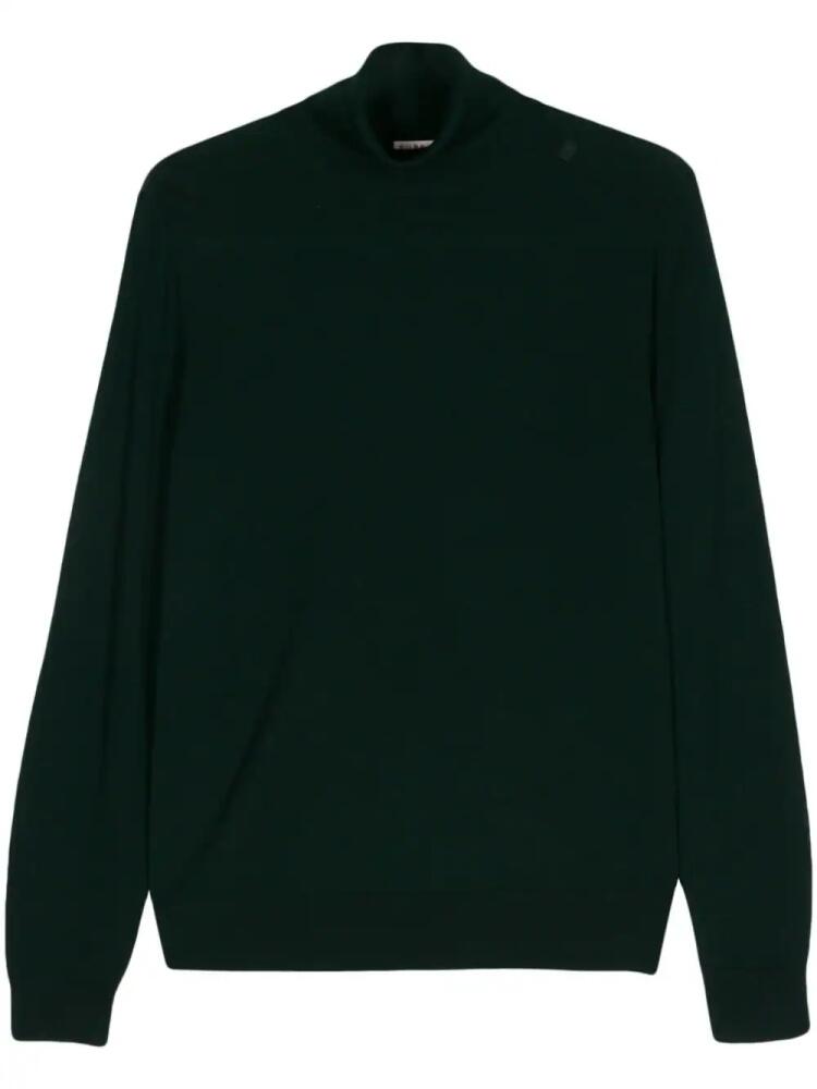 FURSAC roll-neck merino wool jumper - Green Cover