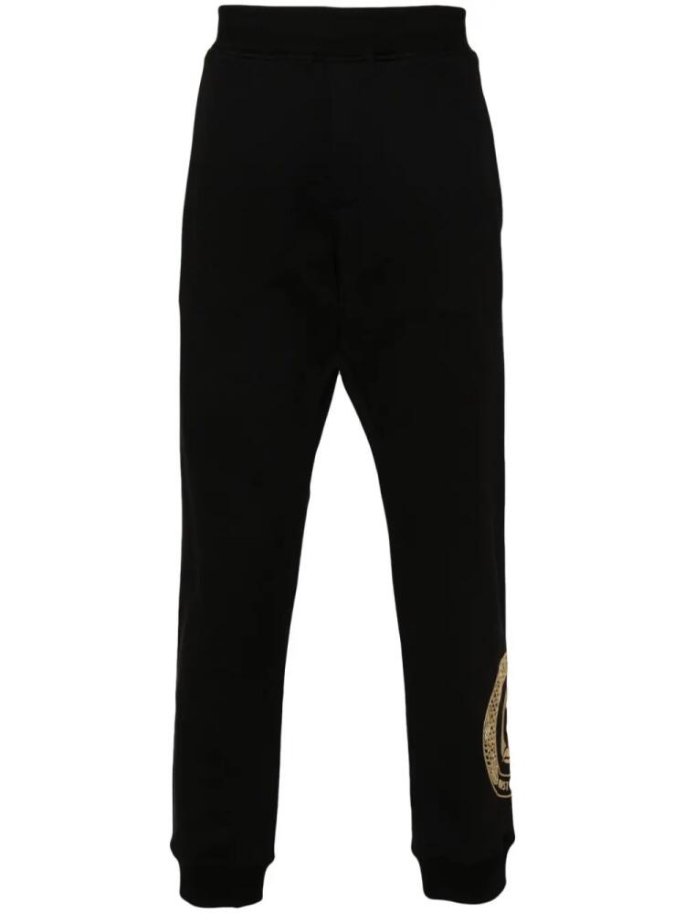 Just Cavalli logo-stamp cotton track pants - Black Cover