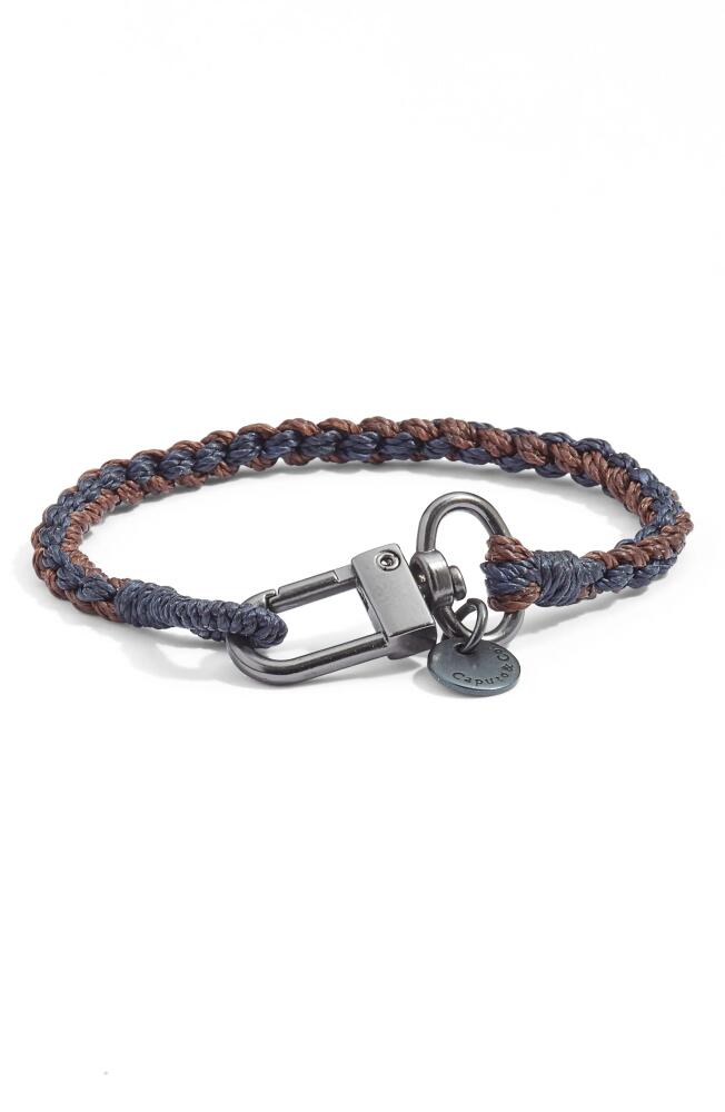 Caputo & Co. Men's Braided Two-Tone Bracelet in Dark Navy Combo Cover