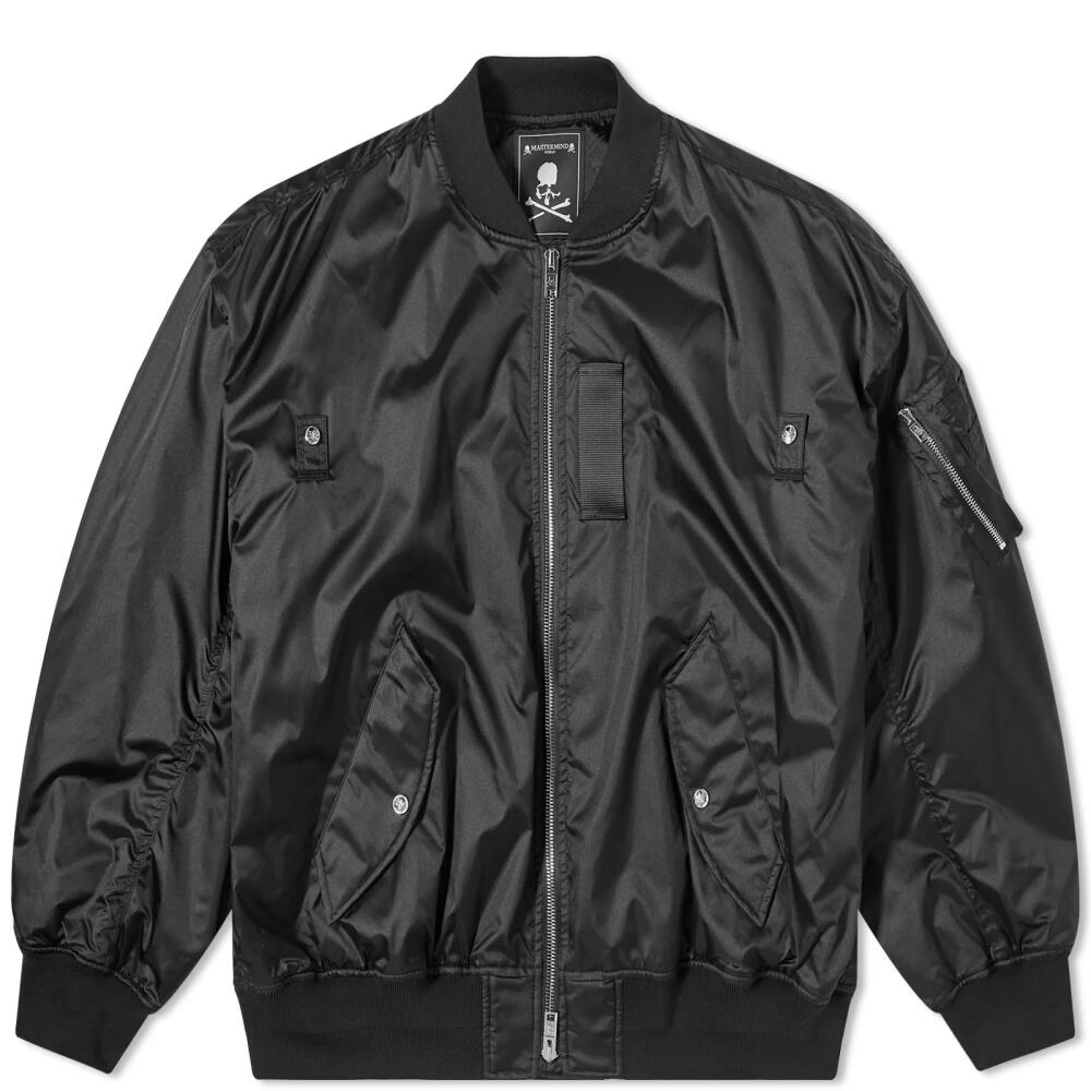 MASTERMIND WORLD Men's Logo MA-1 Jacket in Black Cover