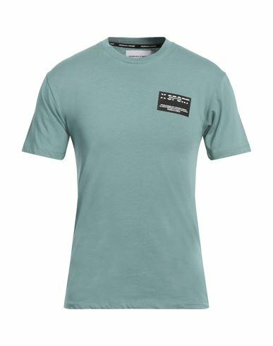 The Kooples Man T-shirt Light green Cotton Cover