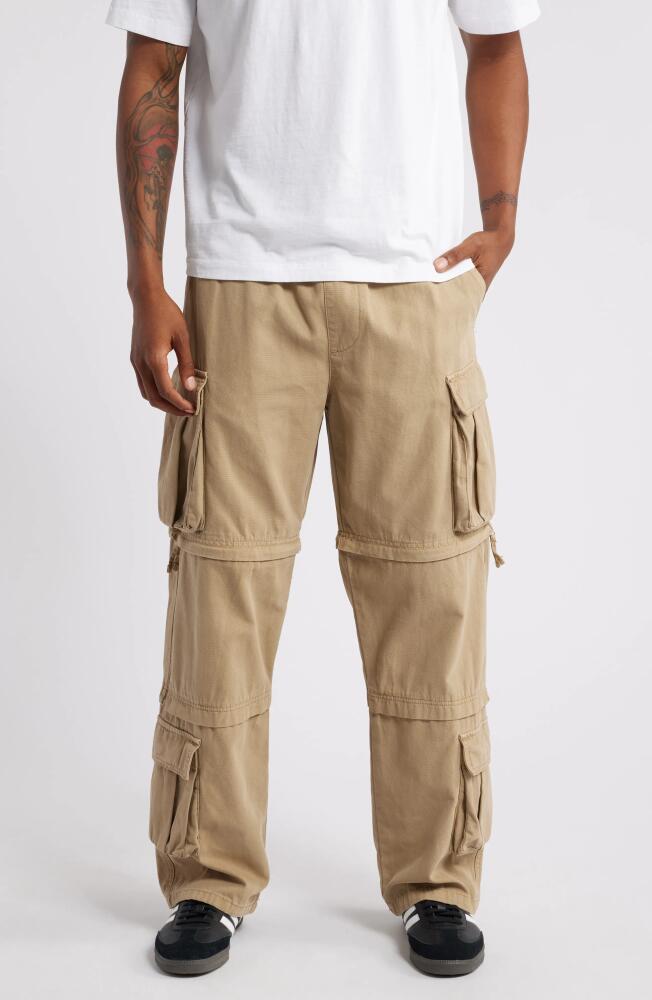 PacSun Carson Wide Leg Cargo Pants in Tan Cover