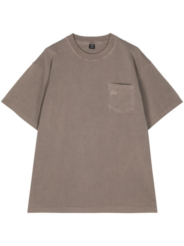 PATTA patch-pocket cotton T-shirt - Brown Cover