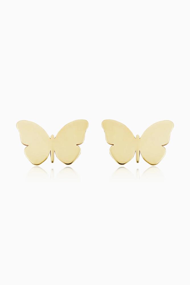 Oradina 14K Yellow Gold ESC Butterfly Studs Cover