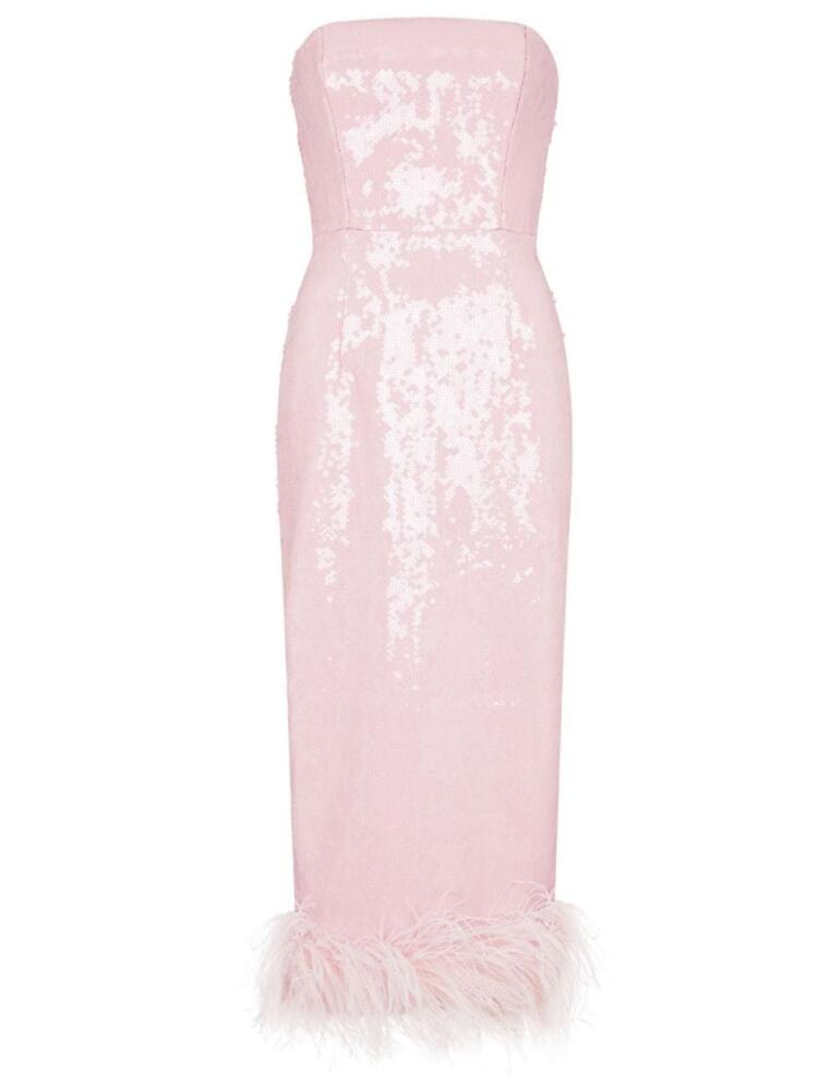 16Arlington Minelli sequin-embellished midi dress - Pink Cover