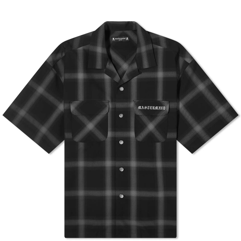 mastermind JAPAN Men's Ombre Checked Vacation Shirt in Black Cover