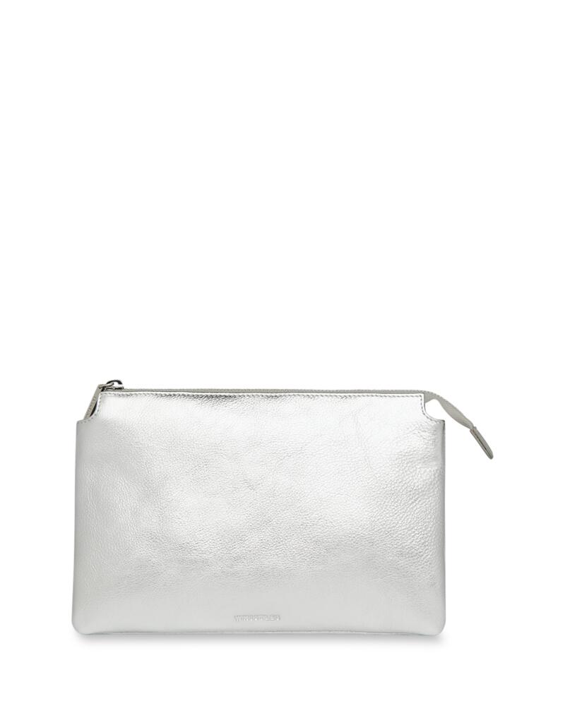 Whistles Elita Double Pouch Metallic Leather Clutch Cover