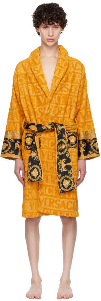 Versace Underwear Gold 'I Heart Baroque' Bathrobe Cover