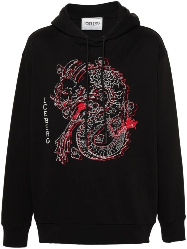 Iceberg embroidered-design hoodie - Black Cover