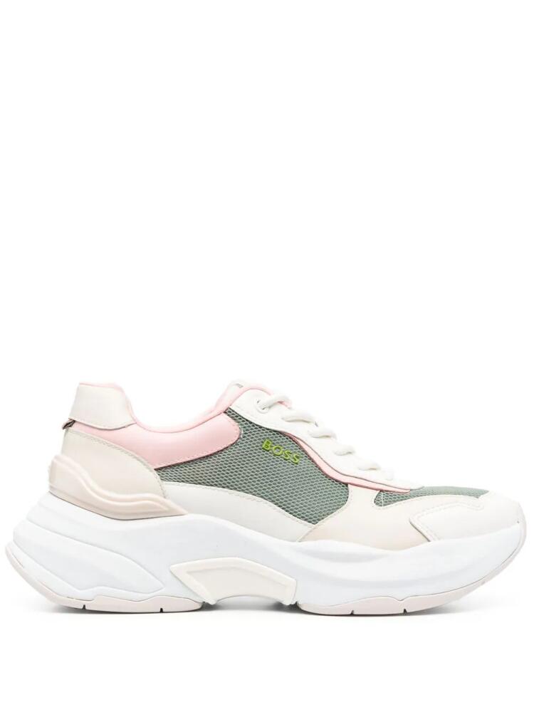 BOSS panelled multicolour sneakers - Neutrals Cover