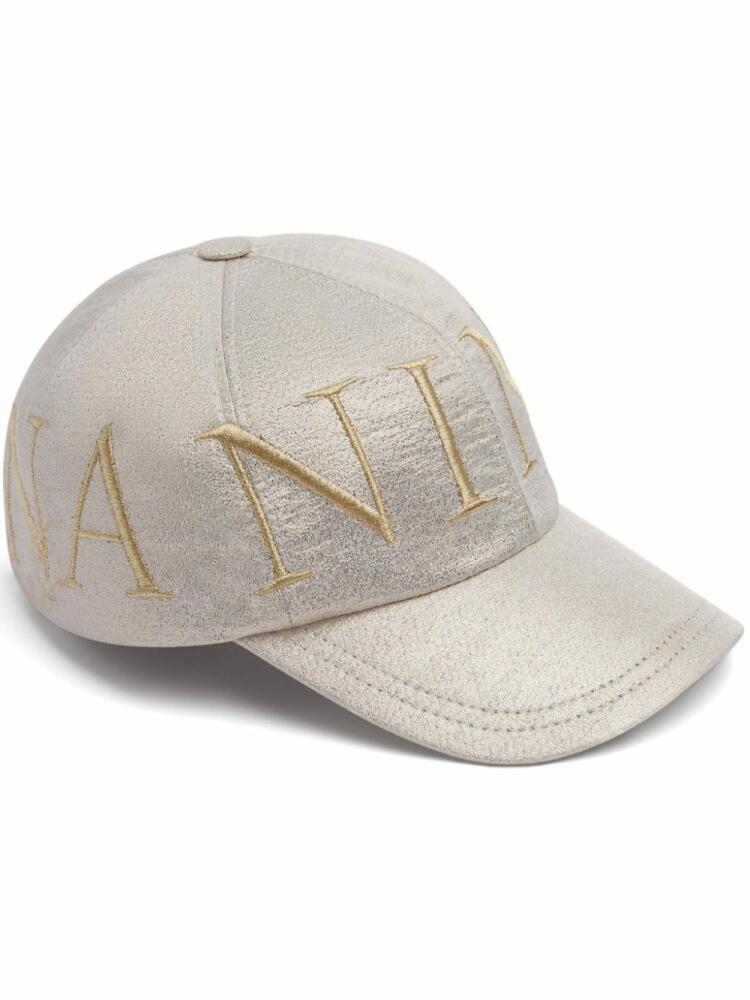 Nina Ricci logo-embroidered baseball cap - Silver Cover