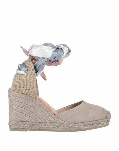 Gaimo Woman Espadrilles Dove grey Soft Leather, Textile fibers Cover