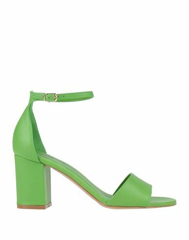 Paolo Mattei Woman Sandals Green Leather Cover