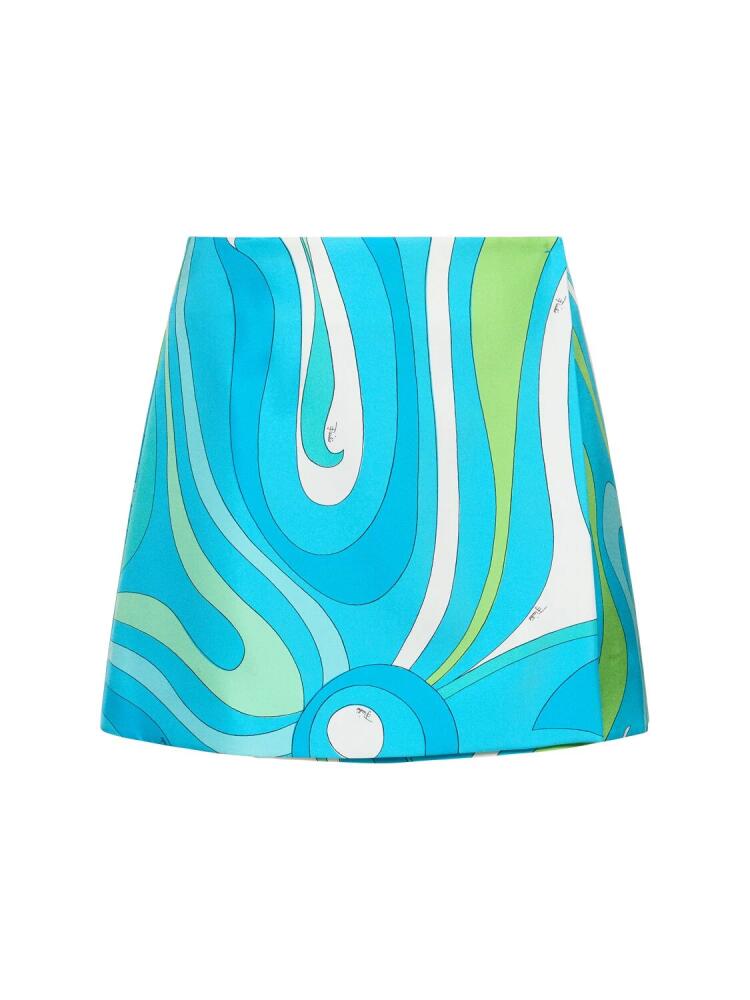 PUCCI Printed Silk Twill Mini Skirt Cover