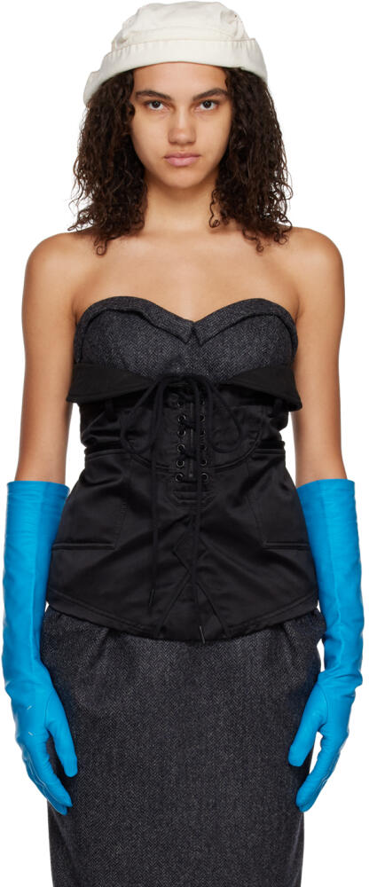 Maison Margiela Black Padded Corset Tank Top Cover