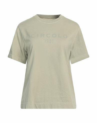 Circolo 1901 Woman T-shirt Sage green Cotton Cover