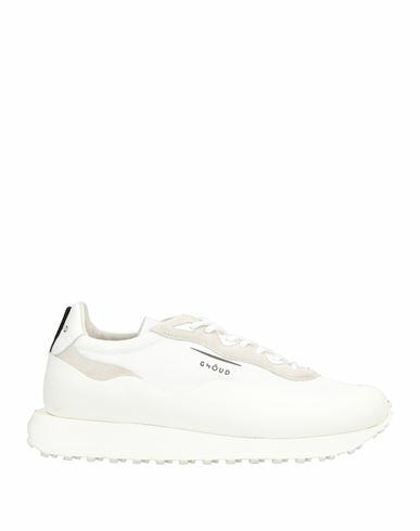 Ghōud Venice Man Sneakers White Textile fibers, Soft Leather Cover