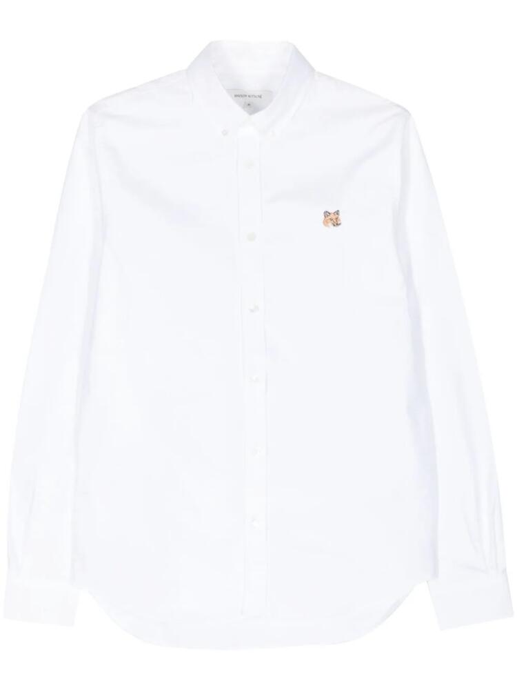 Maison Kitsuné Fox Head-embroidered shirt - White Cover