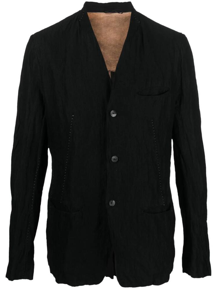 Masnada textured cotton-blend blazer - Black Cover