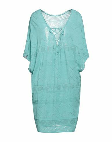 Akep Woman Sweater Turquoise Viscose, Polyester Cover