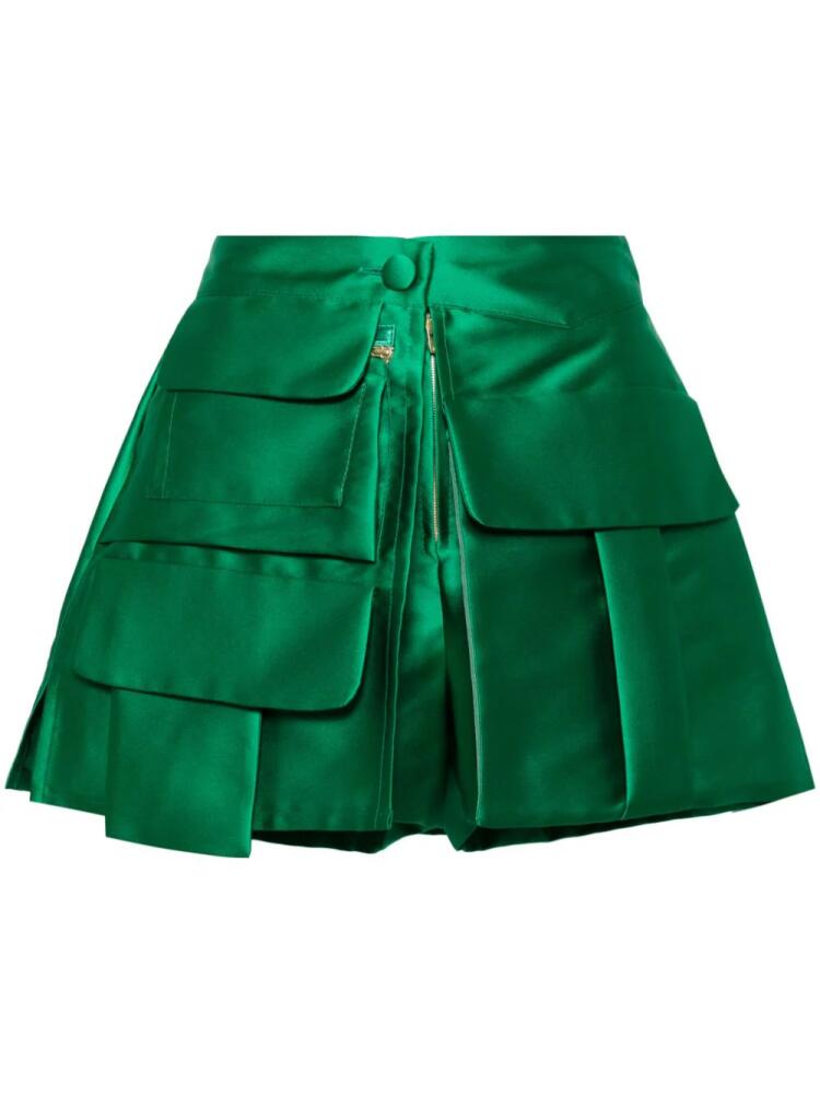 Isabel Sanchis multi-pockets mini shorts - Green Cover