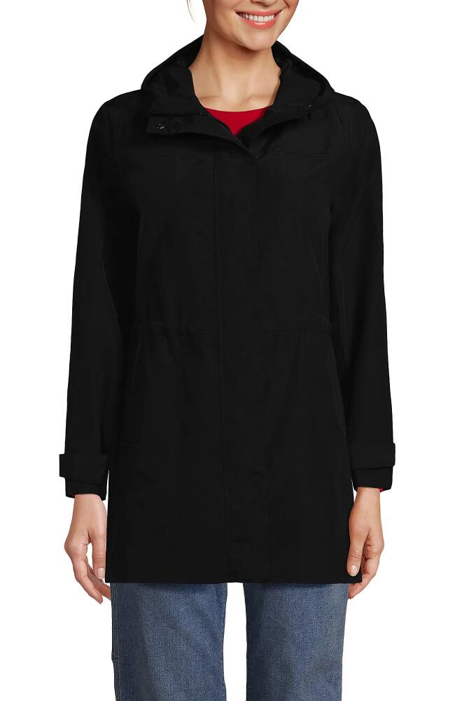 Lands' End Squall Hooded Waterproof Raincoat in Black Cover