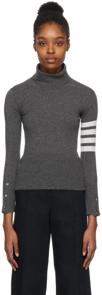 Thom Browne Grey Cashmere Classic Turtleneck Cover