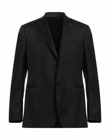 Trussardi Man Blazer Black Virgin Wool Cover