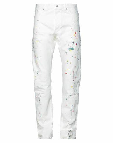 Dior Homme Man Pants Ivory Cotton, Calfskin Cover