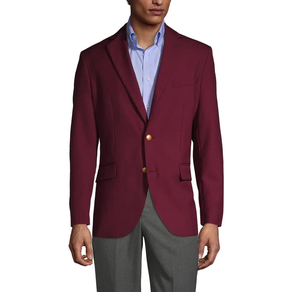 Lands' End School Uniform Hopsack Blazer in Burgundy Cover