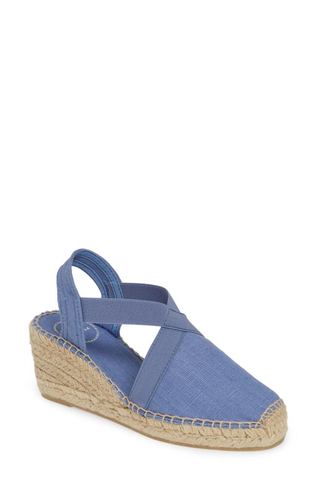 Toni Pons 'Ter' Slingback Espadrille Sandal in Ultramarine Fabric Cover