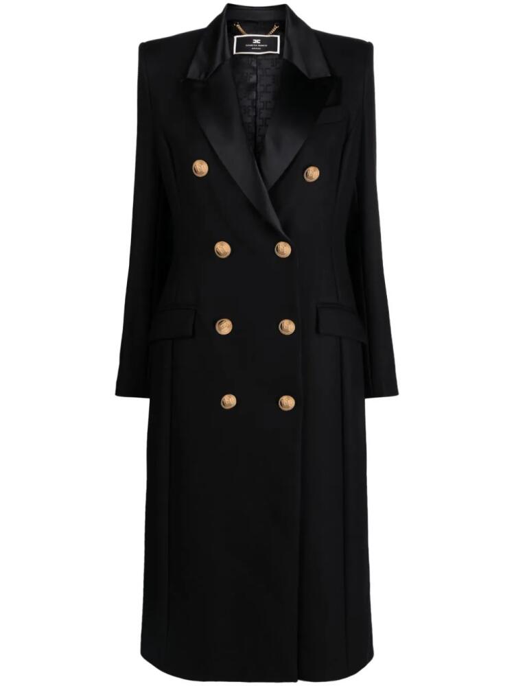 Elisabetta Franchi double-breasted tuxedo coat - Black Cover