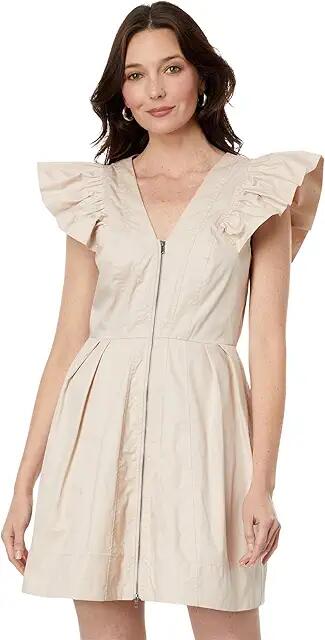 en saison Leighton Mini Dress (Stone Beige) Women's Clothing Cover