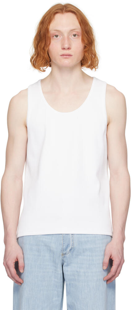 Bottega Veneta White Scoop Tank Top Cover