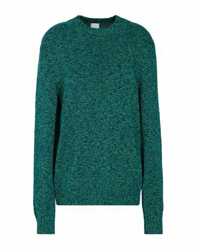 8 By Yoox Twist-yarn Knit Sweater Woman Sweater Green Cotton, Recycled cotton, Recycled polyester Cover