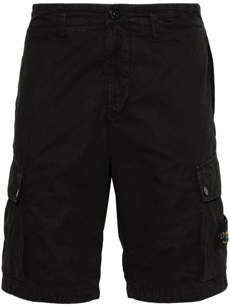 Stone Island Compass-badge cargo shorts - Black Cover