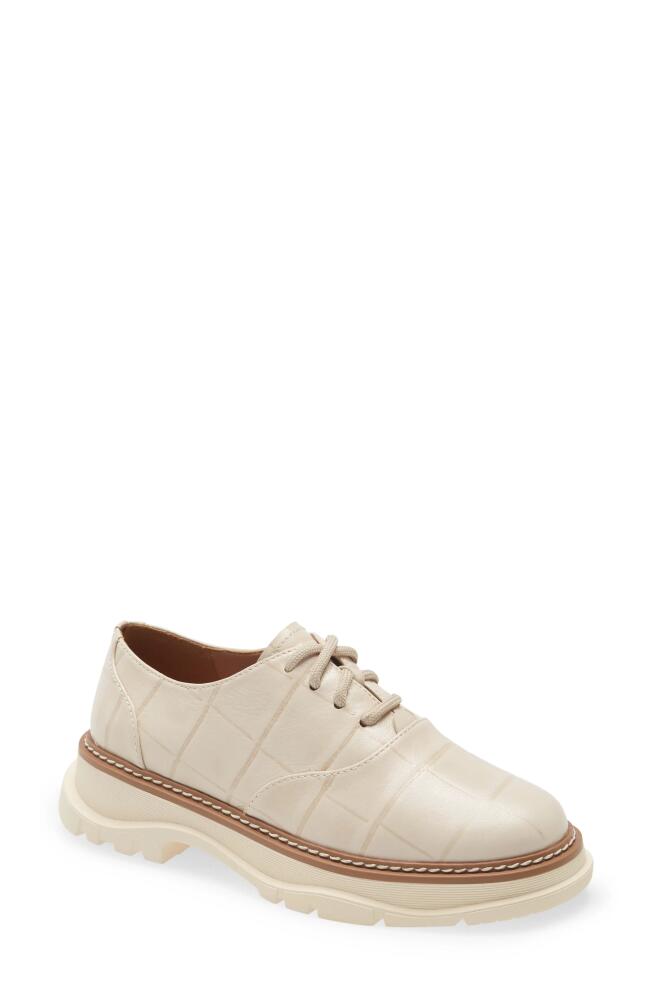 Linea Paolo Moira Oxford Flat in Cream Two Tone Sheepskin Cover