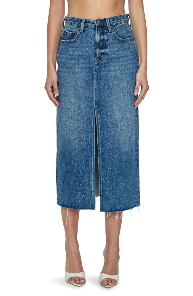 Pistola Alice Denim Maxi Skirt in Illuminating Cover