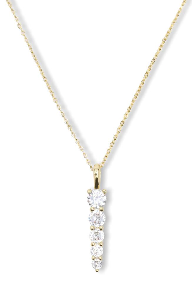 Melinda Maria Oh She Fancy 5-Drop Pendant Necklace in White Cubic Zirconia/Gold Cover