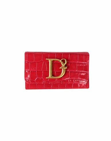 Dsquared2 Woman Document holder Red Calfskin Cover