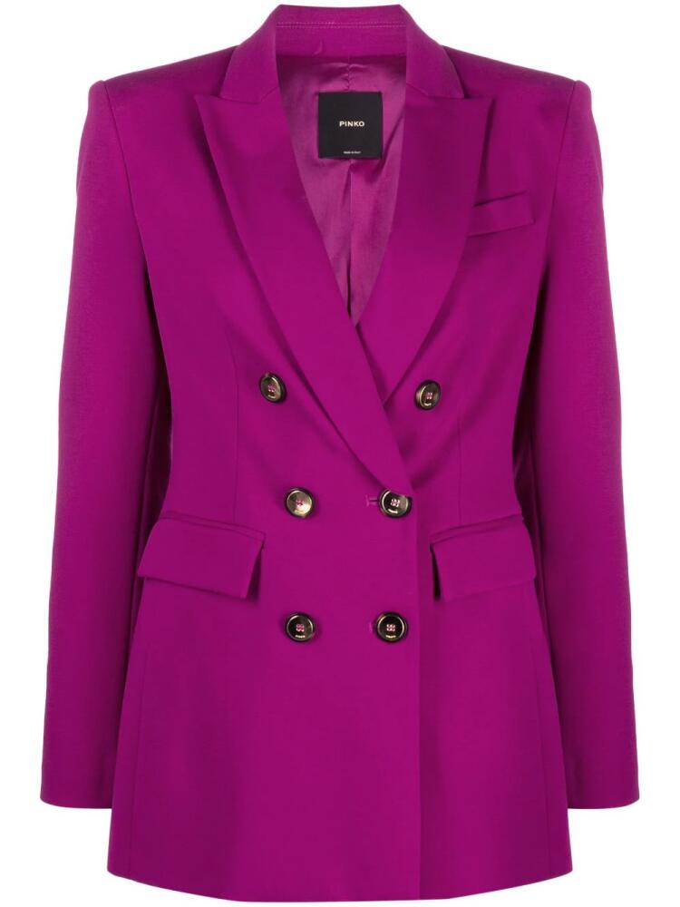 PINKO V-neck double-breasted blazer - Purple Cover