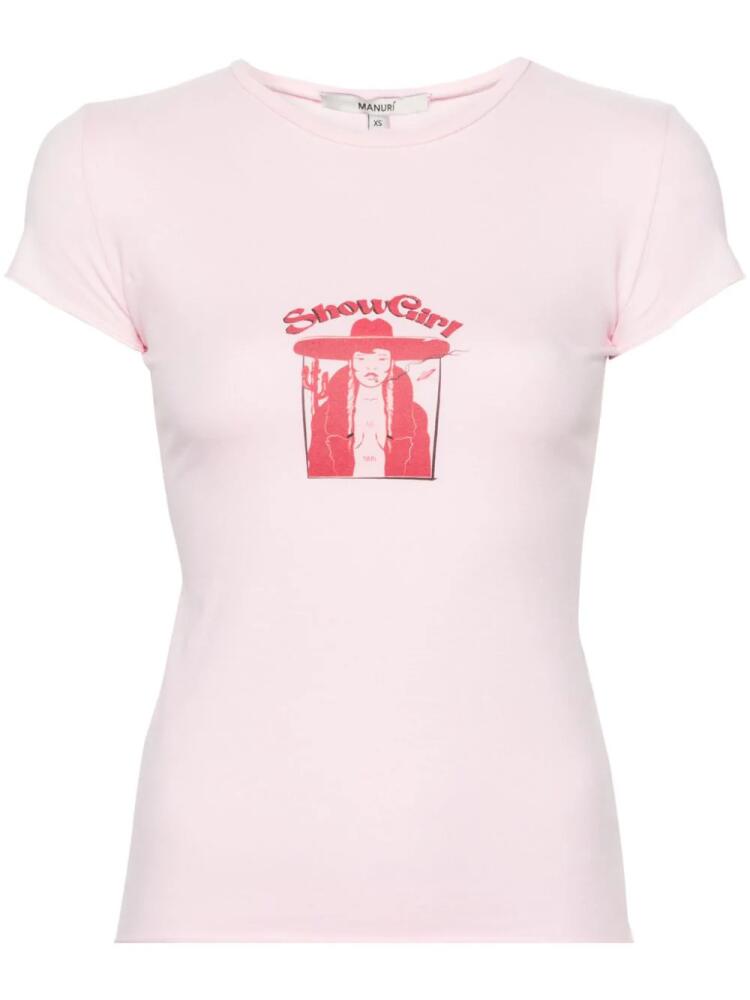 MANURI Showgirl Of The West cotton T-Shirt - Pink Cover