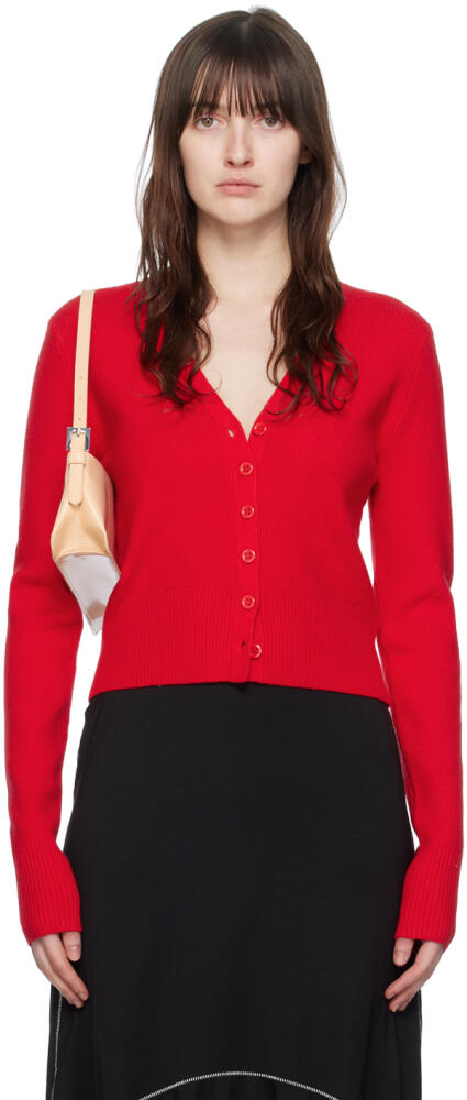 GUIZIO Red Camelie Cardigan Cover