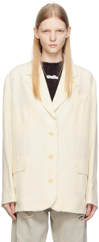 Acne Studios Off-White Single-Breasted Blazer Cover