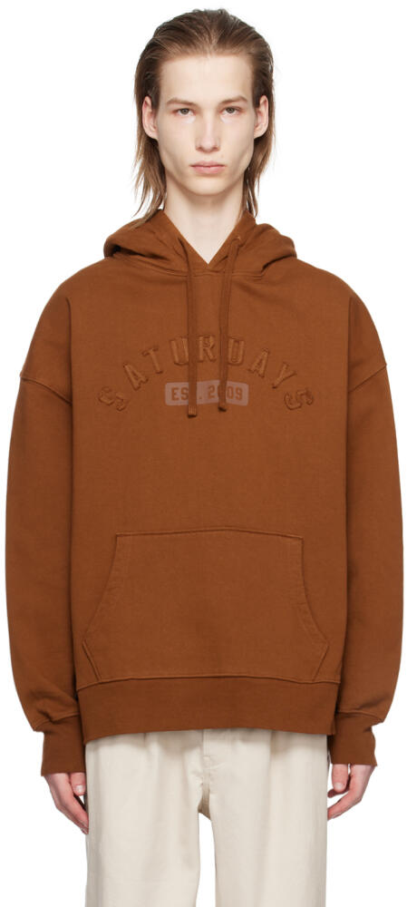 Saturdays NYC Orange Warren Varsity Hoodie Cover