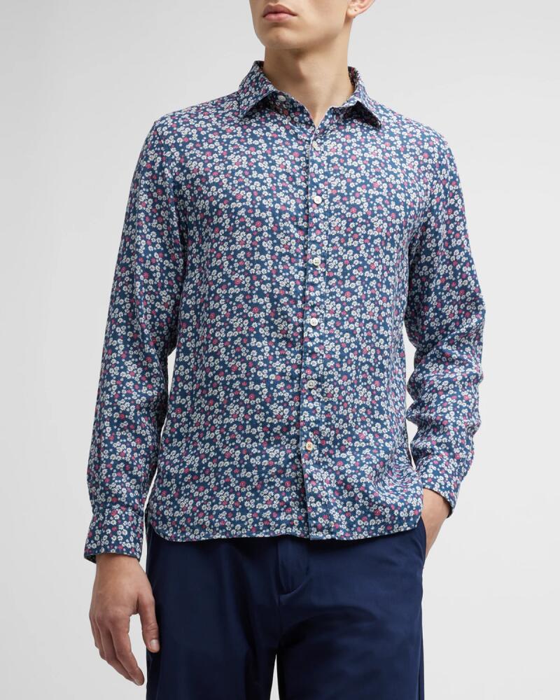 Swims Men's Amalfi Floral Sport Shirt Cover