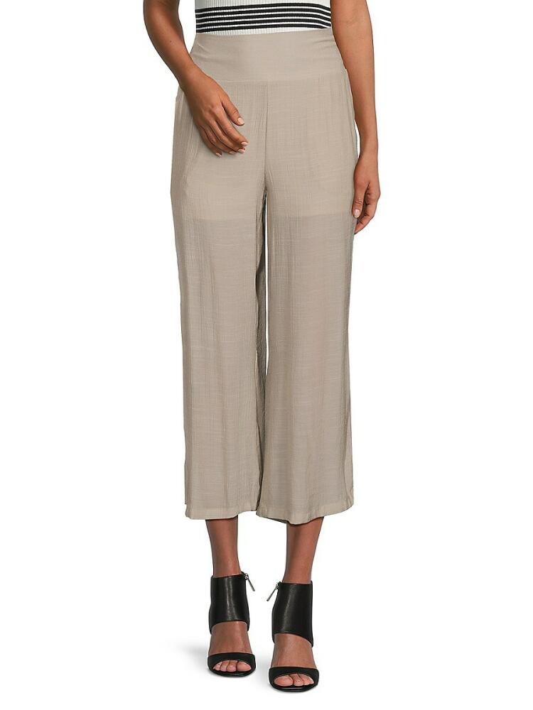 NANETTE nanette lepore Women's Solid Cropped Pants - Cement Cover